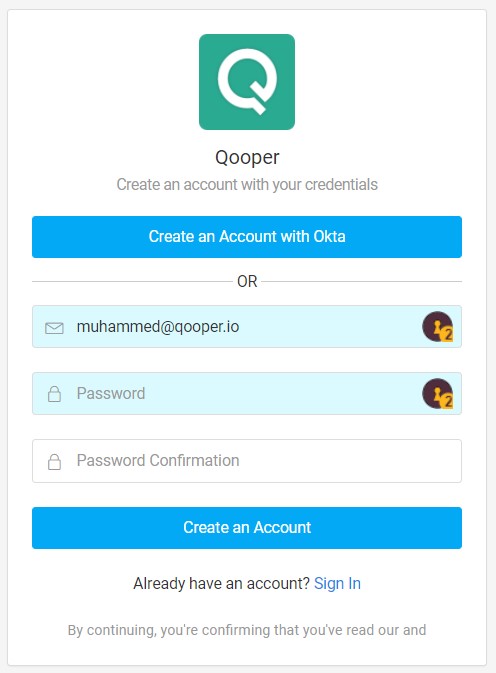 Qooper Log in