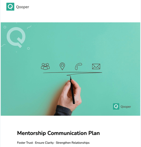 Mentorship Communication Plan Template