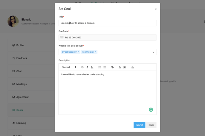 How to Set and Complete Goals and Milestones in Qooper - 3