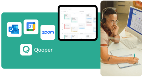 Qooper. - Integration with Google Calendar and Outlook Calendar
