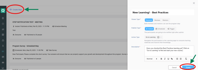 How to Create a Program Step