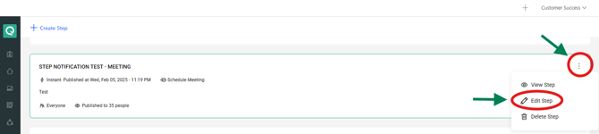 How to Edit or Delete Existing Steps