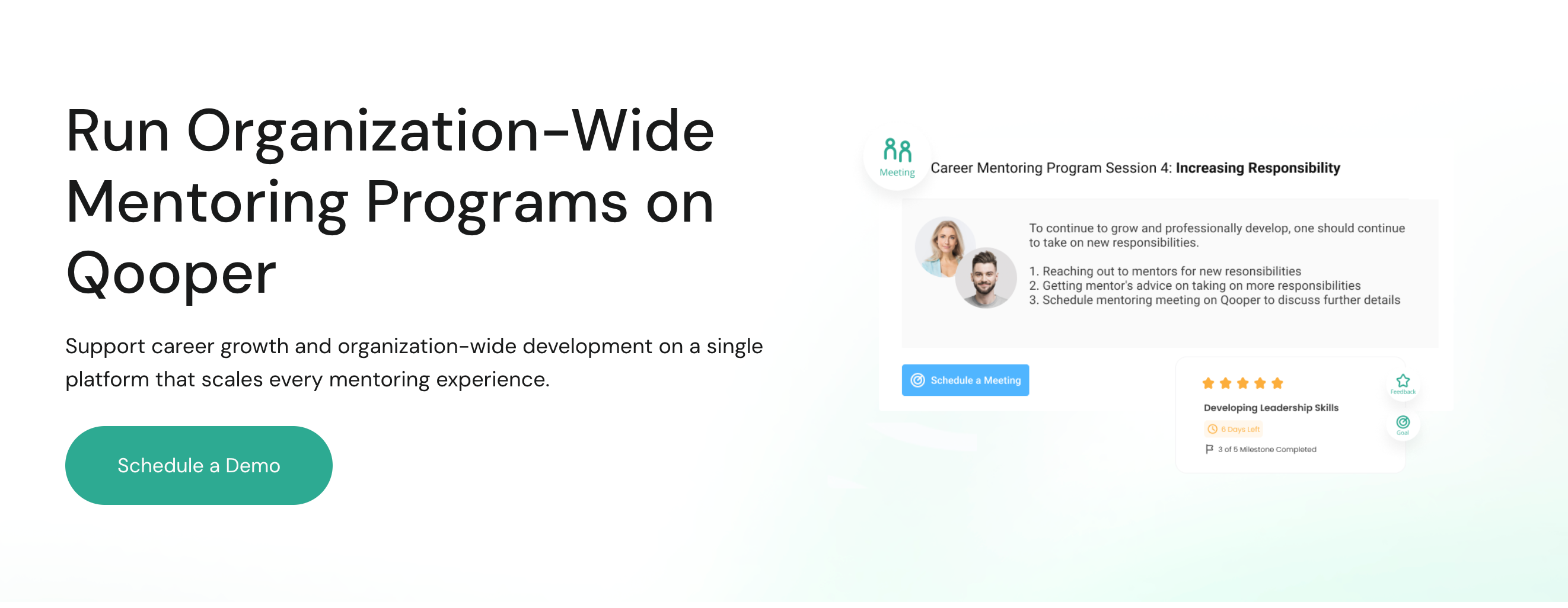Schedule a Demo with Qooper Career Mentoring