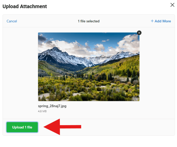 Upload attachment