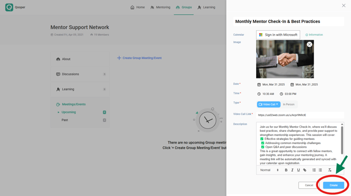 Enter Meeting/Event Details