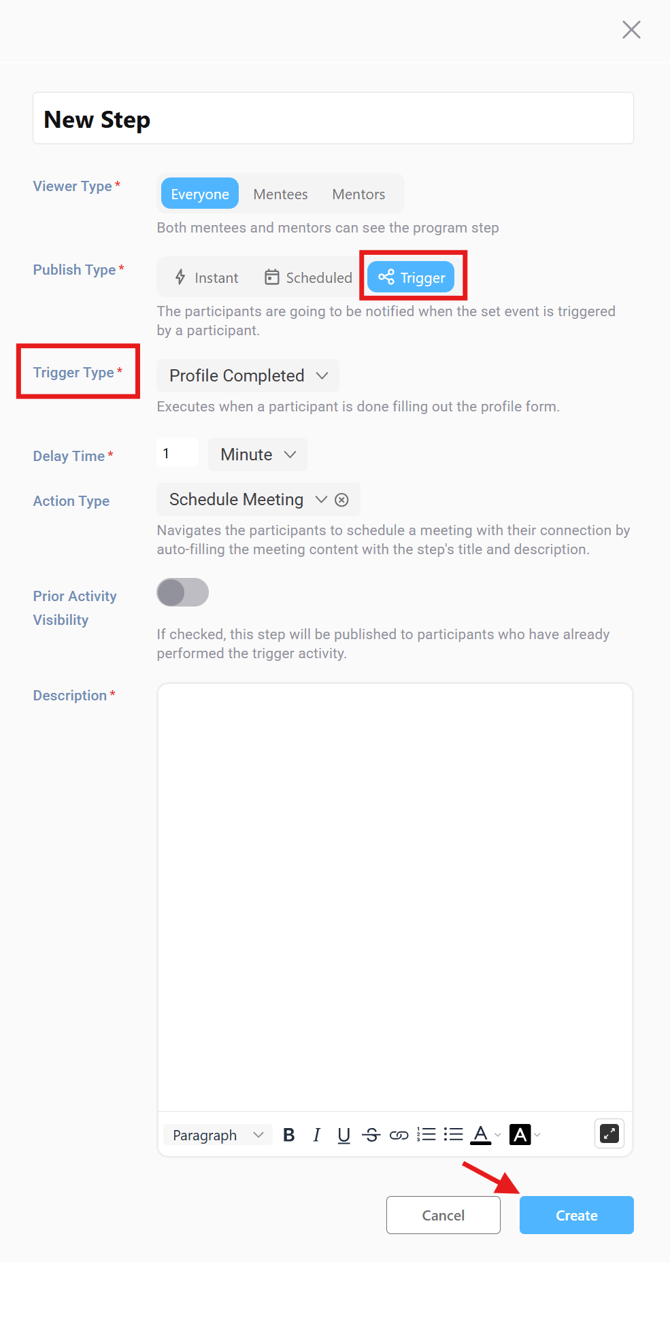 Qooper Trigger Types for Publishing Steps