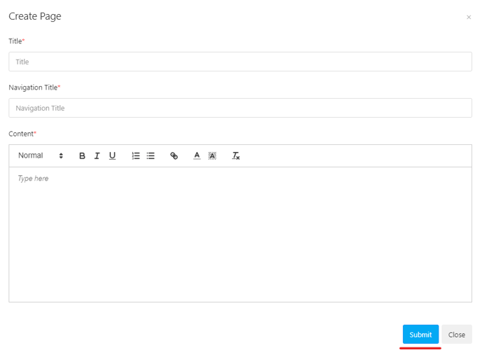 Creating Additional Pages