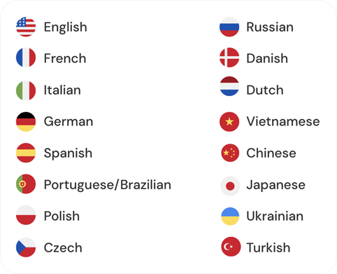 Qooper support for 30+ languages