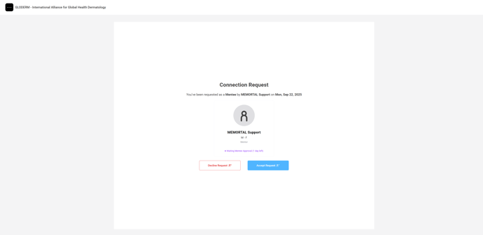 View the Connection Request page