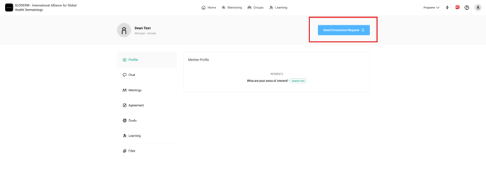Send a connection request