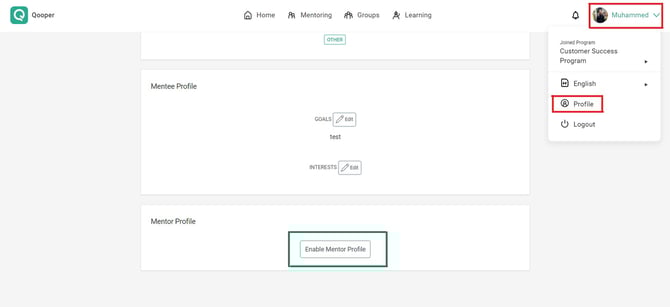 How can users activate their profiles to become a Mentor or Mentee?