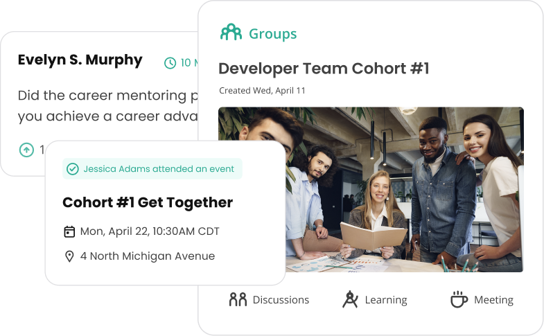 Employee groups and team-building connections in Qooper