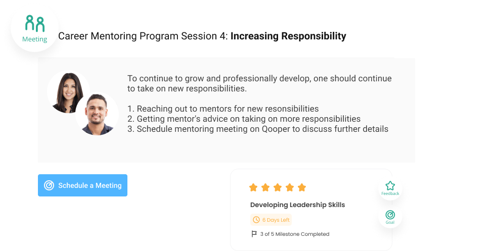 qooper career mentoring program and mentoring platform