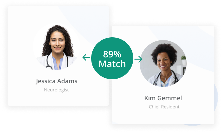 Match doctors and staff with medical mentoring programs on Qooper's mentoring software