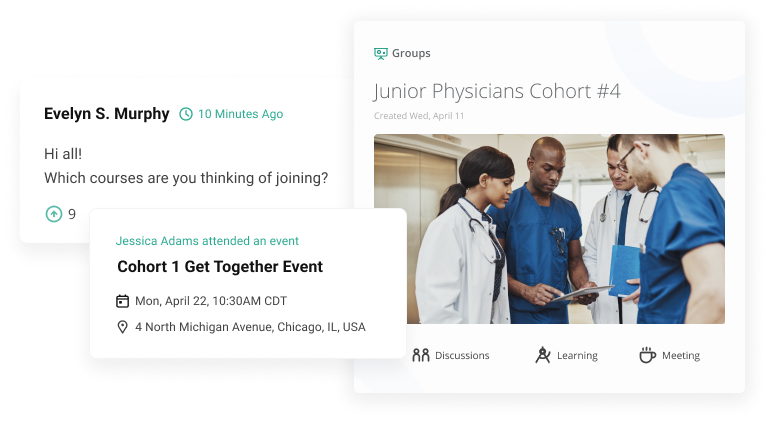 Medical doctors cohort on a mentoring software